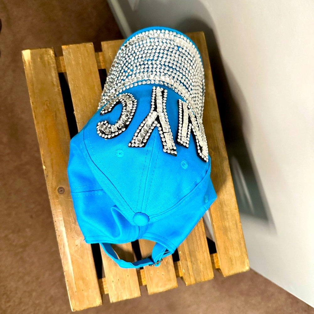 Blue NYC Rhinestone Cap - Picture 6 of 12